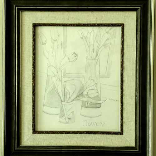 "Tulips"
 Done in Pencil copied from the book by Caroline Clifton-Mogg SET with STYLE  Photograph taken by Simon Upton (For Sale $150) : Still Life : Susan Braha Photography and Fine Art