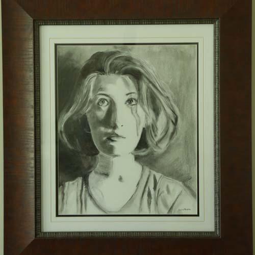 "Portrait of a Young Girl"
(Student of Ken Stetz,
done in class )
Charcoal  24" x 28"
For Sale $400. : Portraits : Susan Braha Photography and Fine Art