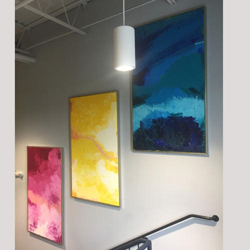 "Color" (3) 7ft. x 4ft. Abstract Oils Donated to DSN Community Center : Installations : Susan Braha Photography and Fine Art