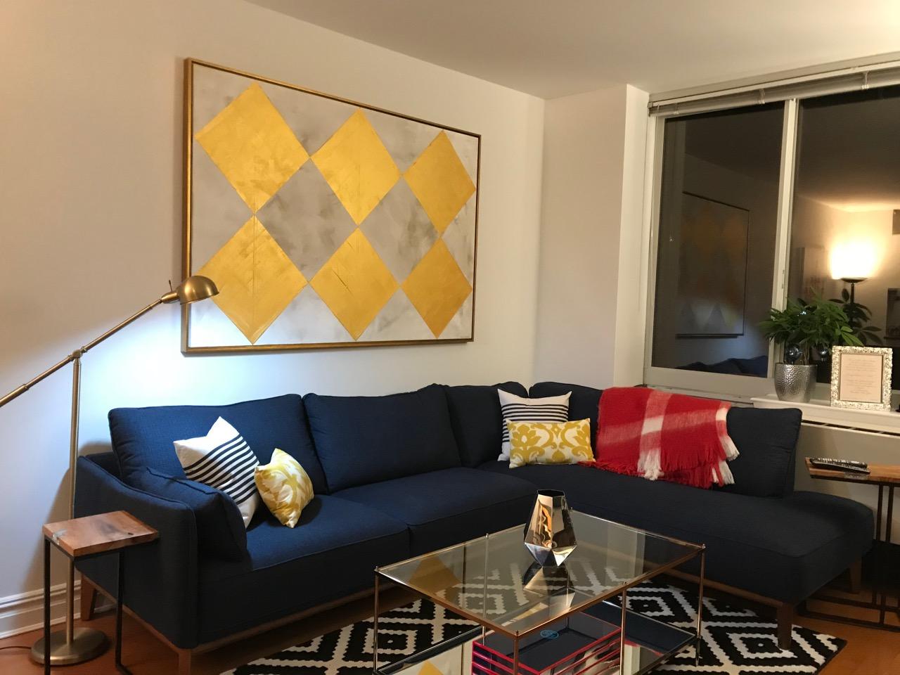 "Harlequin"Original Abstract done in acrylic 4' x 6' 
Manhattan Apartment : Abstracts : Susan Braha Photography and Fine Art