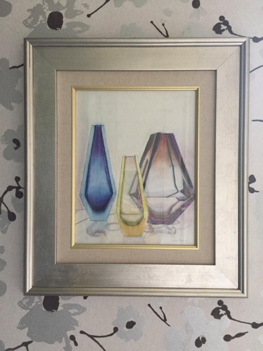 "Moser Vases"
done in Pastels Original Photo From A Magazine
 Private Brooklyn Home : Still Life : Susan Braha Photography and Fine Art