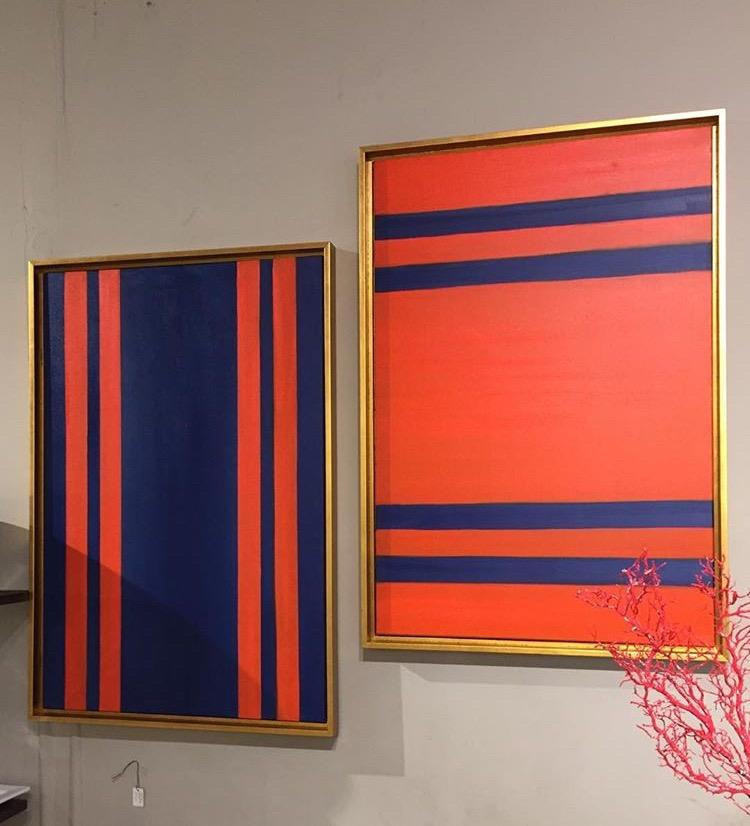 "Blue & Red Stripes"
OriginalOil
Displayed here at Surrey Lane  (For Sale $650 Each $1100 for pair)) : Abstracts : Susan Braha Photography and Fine Art