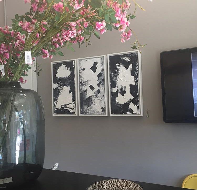 Abstract Black & White Trio done in Acrylic
Displayed here at Surrey Lane Now in New York Apartment ( SOLD) : Abstracts : Susan Braha Photography and Fine Art