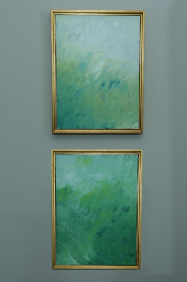 "Oh Sooo Green!" 
Done in Oil  (For Sale Pair $400) : Abstracts : Susan Braha Photography and Fine Art