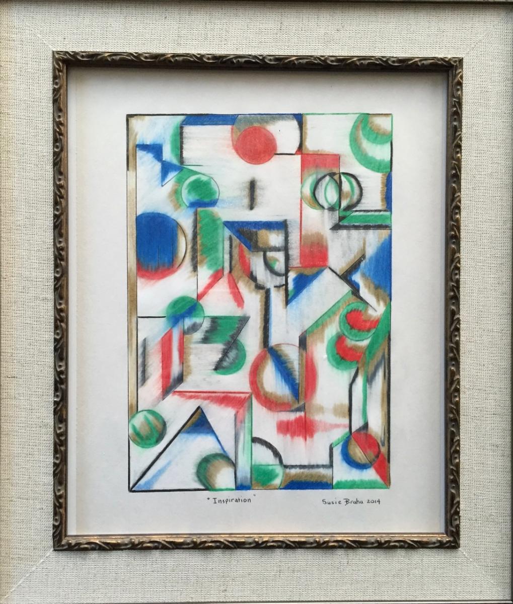 "Inspiration" Original Abstract done in  colored pencil  (For Sale $250) : Abstracts : Susan Braha Photography and Fine Art