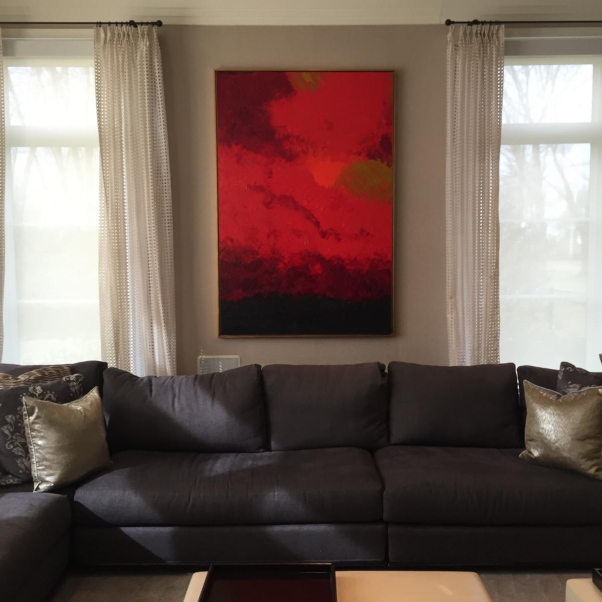 "On Fire" Abstract Oil
4ft. x 6ft. 
In Private New Jersey Home (SOLD) : Abstracts : Susan Braha Photography and Fine Art