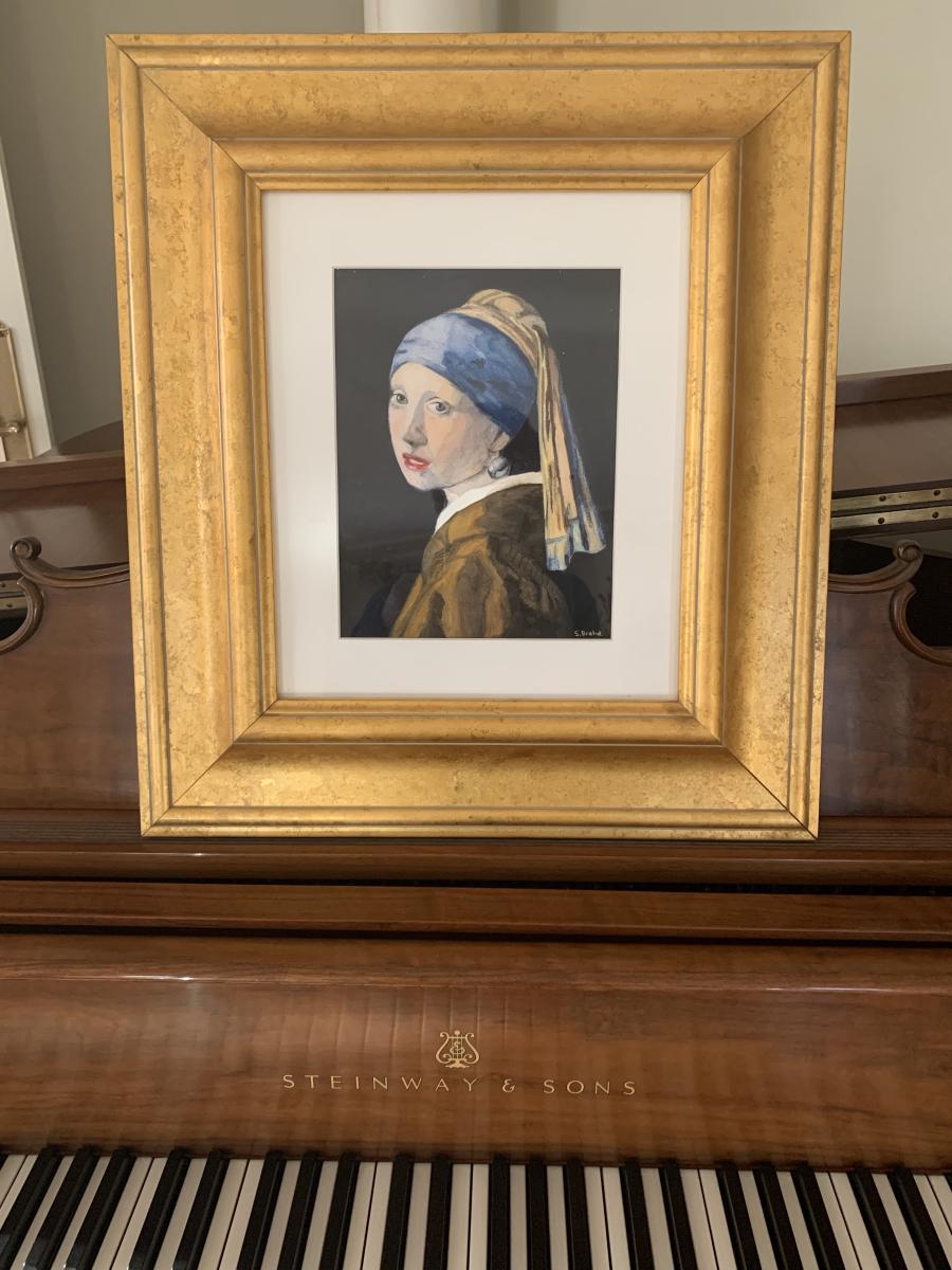 Study in Johannes Vermeer's "Girl With A Pearl Earring" Done in Watercolor  (SOLD) : Portraits : Susan Braha Photography and Fine Art
