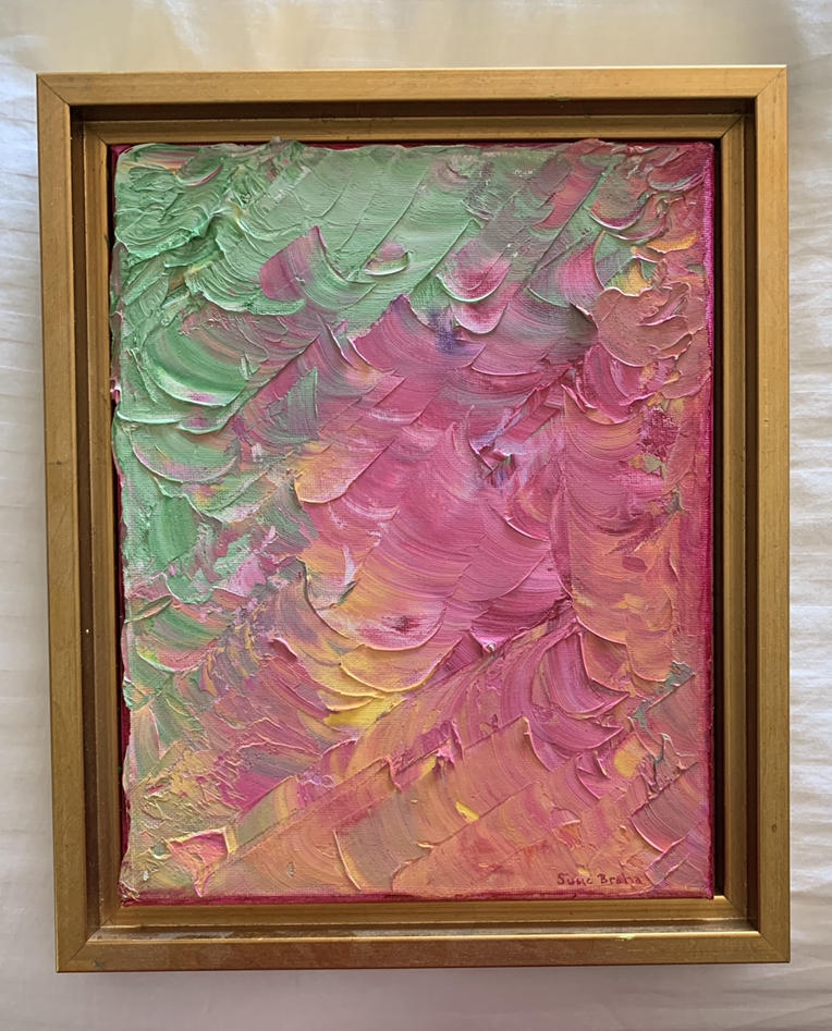 Beautiful Pink Oil on Canvas 8"x10" In New York Apartment : Abstracts : Susan Braha Photography and Fine Art