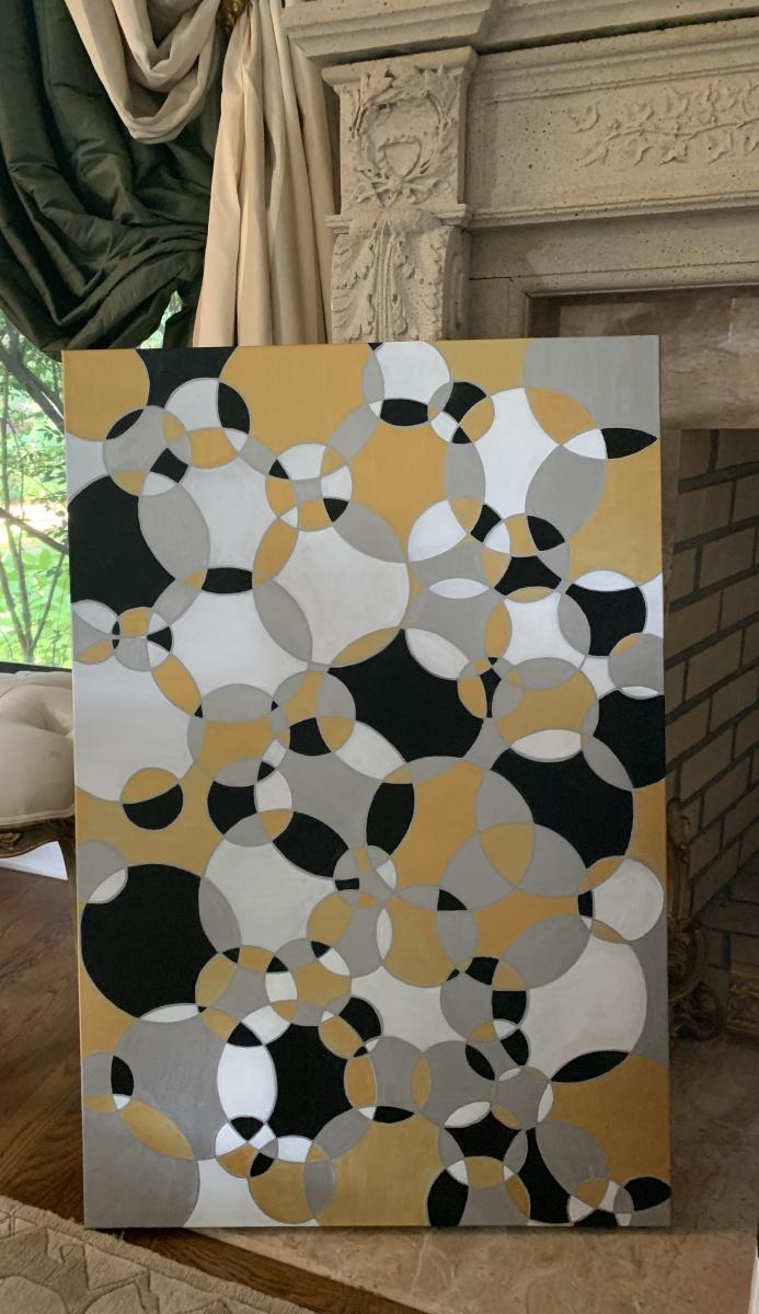 "Interlocking Circles" Acrylic on Canvas  (For Sale $700) : Abstracts : Susan Braha Photography and Fine Art
