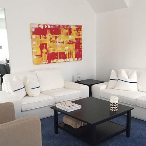 "Red & Yellow "
 New Jersey Home Acrylic : Installations : Susan Braha Photography and Fine Art