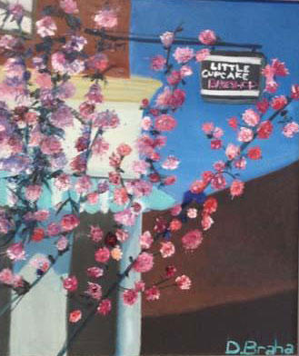"Cupcake Shop Around the Corner" Oil on Canvas : Danielle : Susan Braha Photography and Fine Art