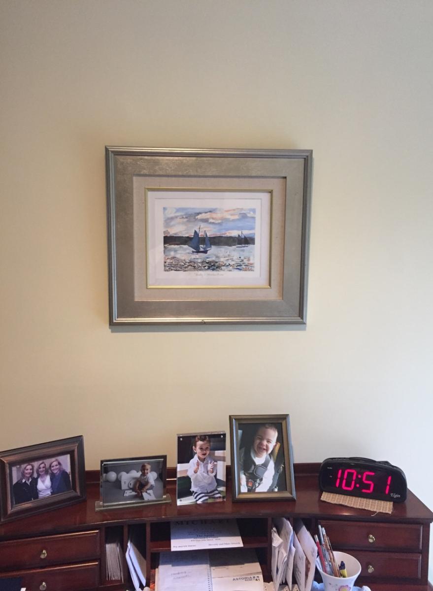 Study in Winslow Homer
Boats 
Watercolor
In Private New Jersey Home : Installations : Susan Braha Photography and Fine Art