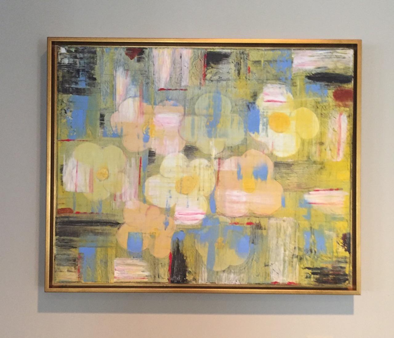 "Yellow Daisies" Abstract  24"x30"  Oil on Canvas 
Now in Brooklyn Apartment. (SOLD) in : Abstracts : Susan Braha Photography and Fine Art
