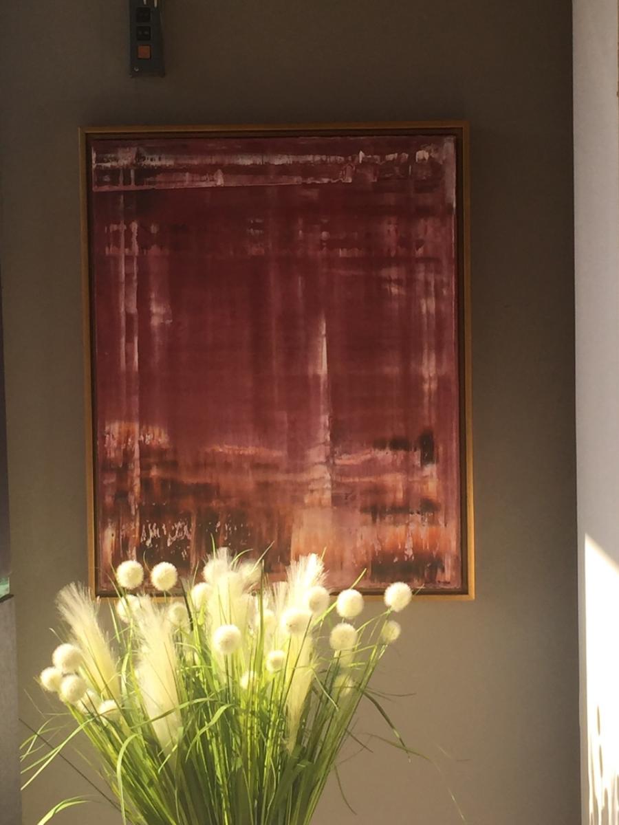 "Wine & Burnt Sienna" Abstract  Oil on Canvas 24"x 30"  ($400) : Abstracts : Susan Braha Photography and Fine Art