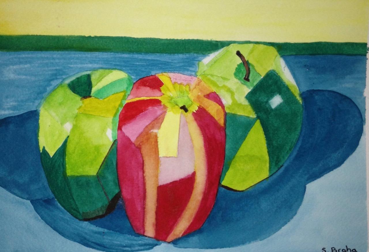 "What Keeps the Doctor Away ! "
Original Abstract Watercolor (For Sale $250) : Abstracts : Susan Braha Photography and Fine Art