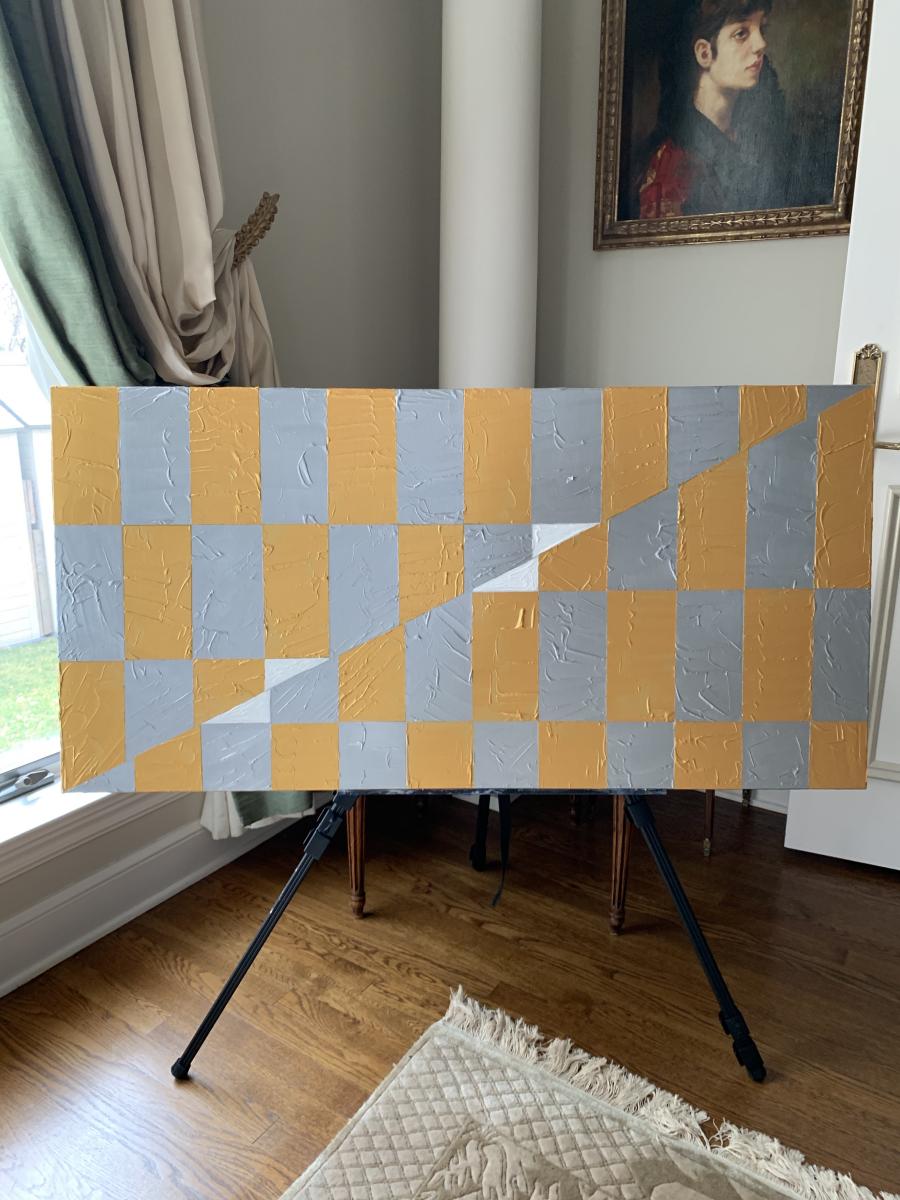 "Gold & Silver" Acrylic on Canvas  (For Sale $800) : Abstracts : Susan Braha Photography and Fine Art