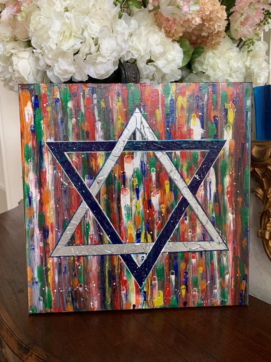 "Star of David" Acrylic 20"x 20"(For Sale $225.) : Still Life : Susan Braha Photography and Fine Art
